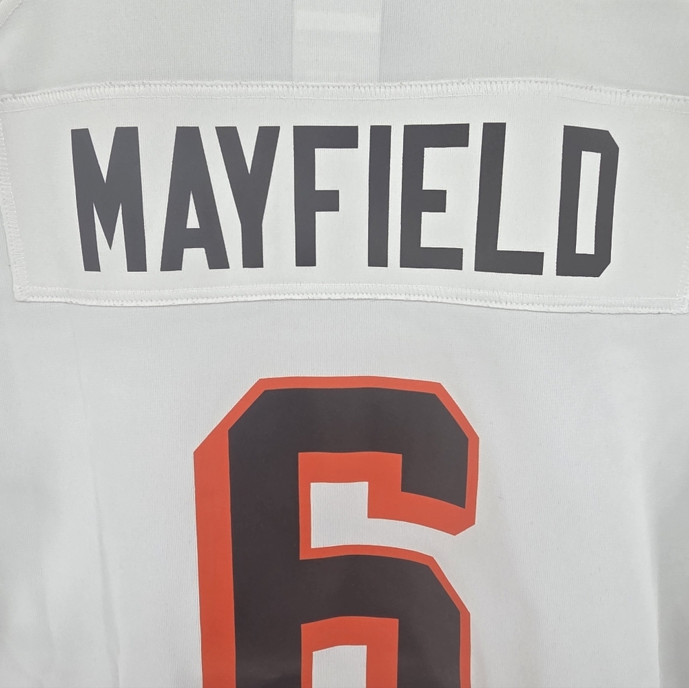 Baker Mayfield #6 Cleveland Browns Nike On Field Browns White Jersey Size YOU ME
